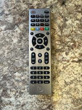 GE 4-Device Universal Remote Control, Brushed Silver Finish
